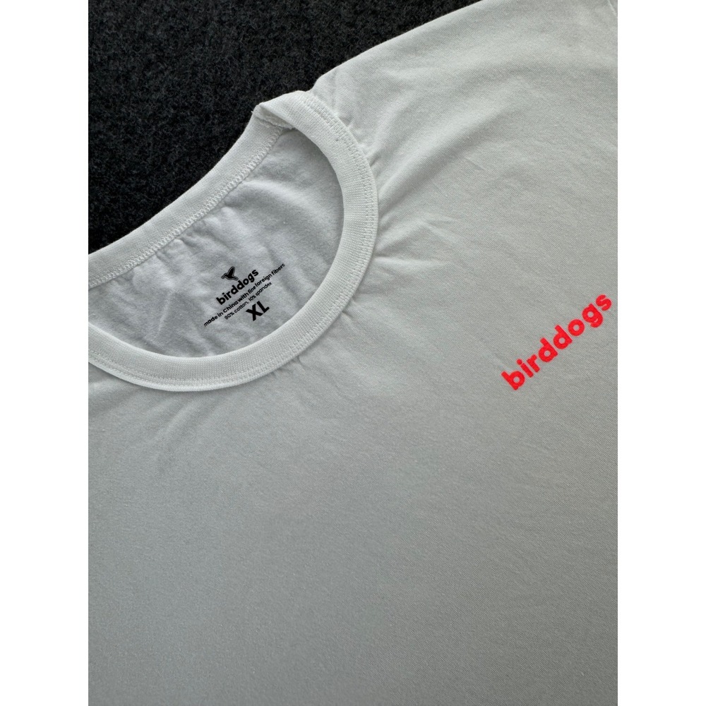 BirdDogs‎ White Womens Size XL Graphics T Shirt Crew Neck Short Sleeve Basic Tee